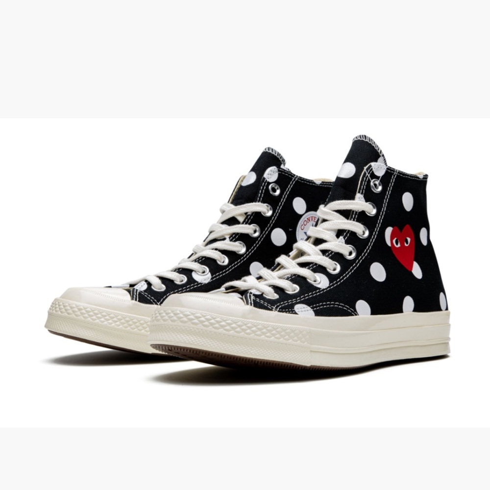 Come Des Garçons Play XConverse collaboration sneakers men’s size 10 , w… - Picture 2 of 10
